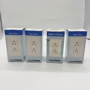4 Lutron Satin Colors SCR-15-SI 15A Duplex Receptacles Sienna